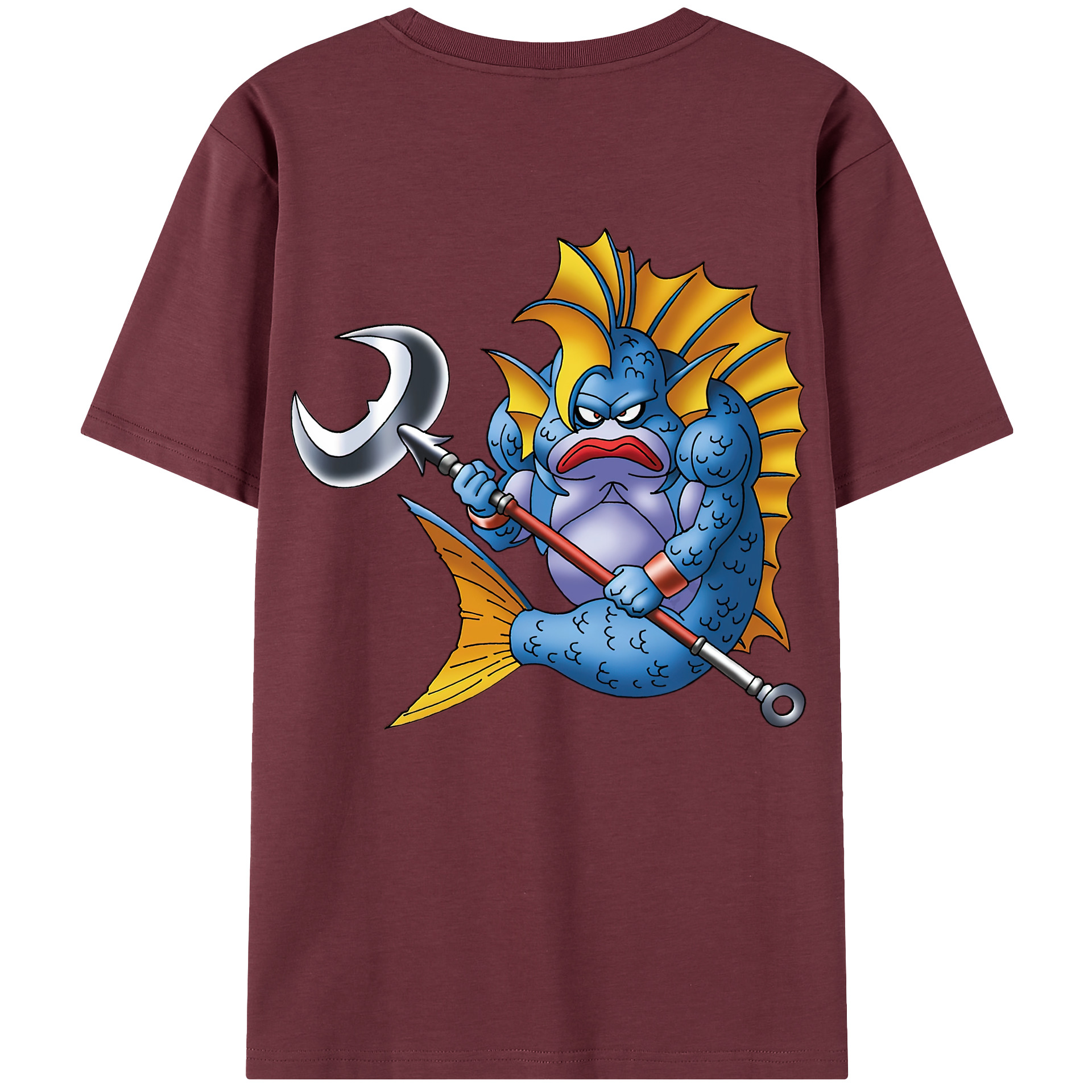 （画像用） ドラゴンクエスト Doragon Kuesuto Dragon Quest 綿100％半袖Tシャツ（背面プリント）